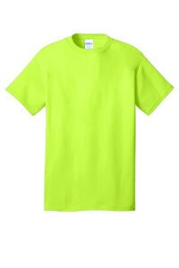 Durable safety green short sleeve t-shirt for construction workers