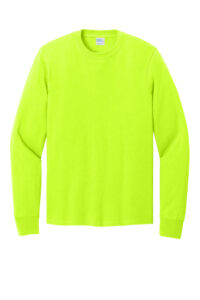 Durable safety green long sleeve for construction workers