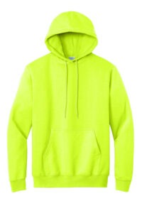 Durable 9oz safety green hoodie for construction workers